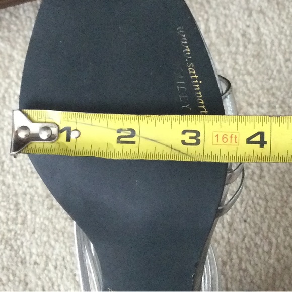 Gallery Sparkly Silver Strappy Stilettos - Picture 13 of 14